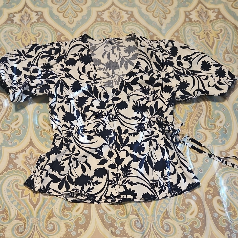 3 For $15 Old Navy Floral Wrap Blouse